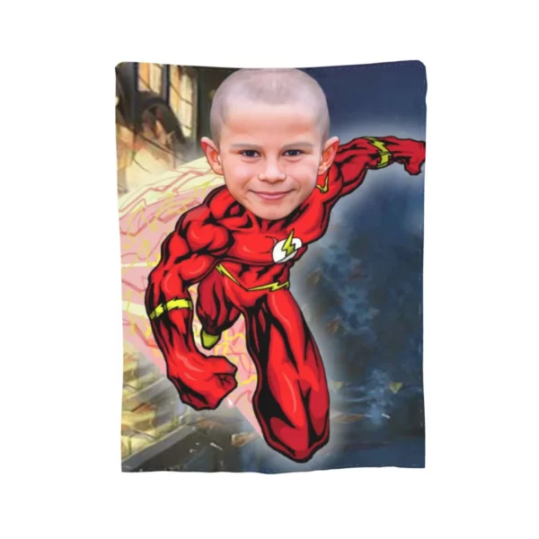 Custom Blankets Personalized Photo Fleece Blanket The Flash
